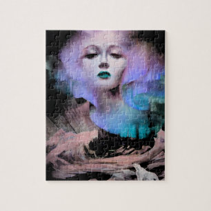 Puzzle Aurora por Clive Henry noche azul turquesa violeta