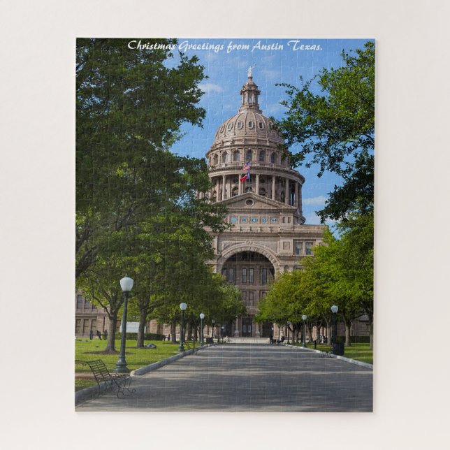 Puzzle Austin Texas. Saludos de Navidad (Vertical)