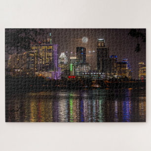 Puzzle Austin, Texas Skyline Full Moon