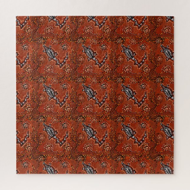 PUZZLE AUSTRALIA ARTE COCODRILO  (Vertical)