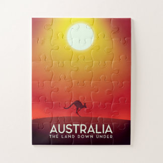 Puzzle Australia "El suelo bajo" estampado de vacaciones.