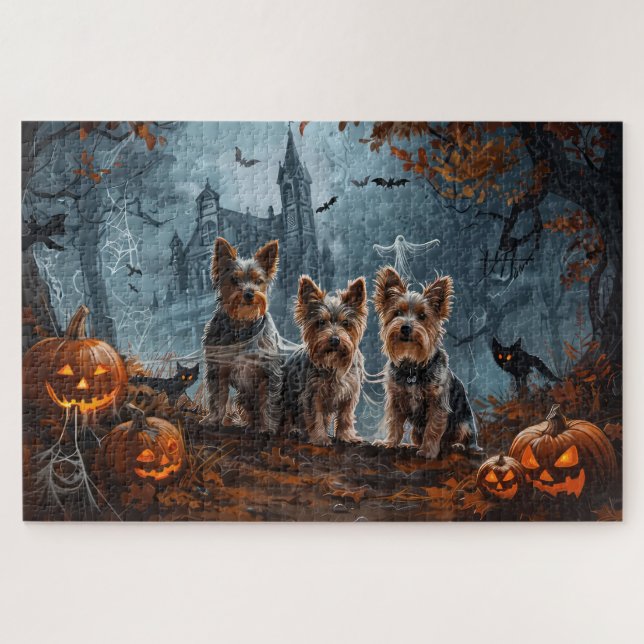 Puzzle Australia Terrier Halloween Noche Doggy Delight (Horizontal)