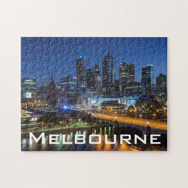 Puzzle Australia, Victoria, Melbourne, horizonte con (Horizontal)