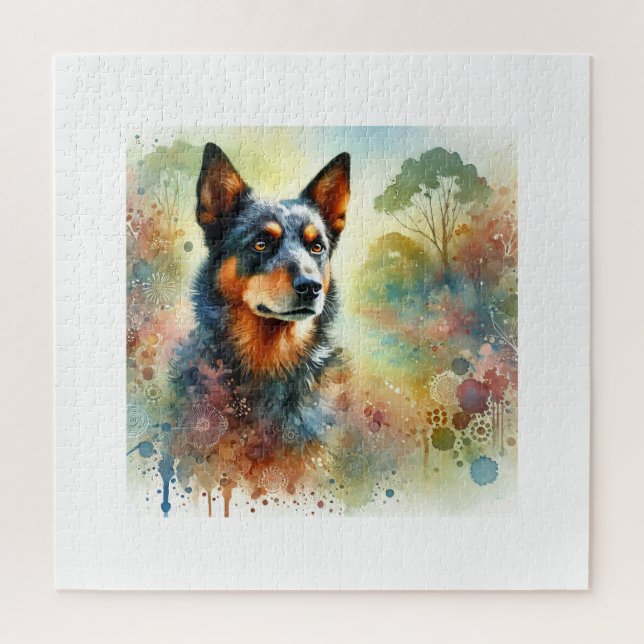 Puzzle Australian kelpie 141024AREF150 - Watercolor (Vertical)