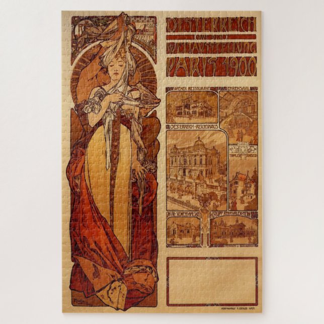 Puzzle Austria de Alphonse Mucha (Vertical)