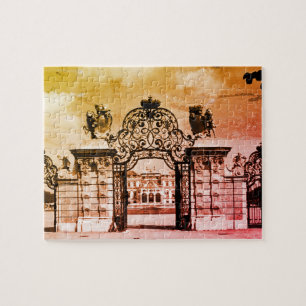 Puzzle Austria Viena castillo Belvedere puerta vintage