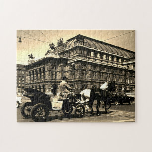 Puzzle Austria Viena Fiaker Staatsoper ópera vintage