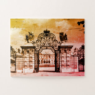 Puzzle Austria Viena Puerta del castillo Belvedere vintag