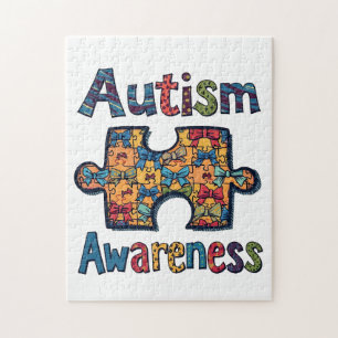 Puzzle Autismo Mamá Rompe Pieza Coquette Bow Autismo De C