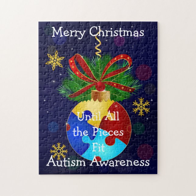 Puzzle Autismo Navidades Bauble (Vertical)