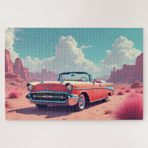 Puzzle Auto Clásico En El Desierto