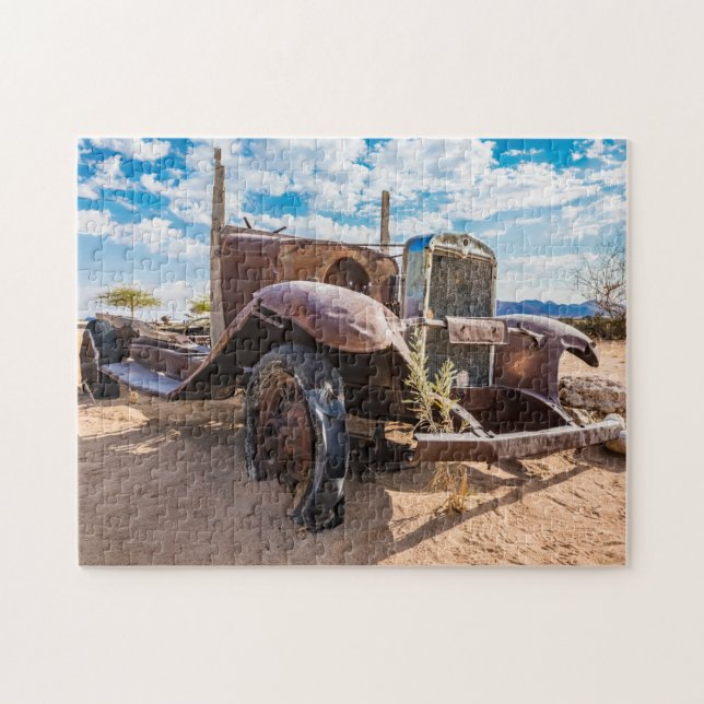 Puzzle Auto viejo y abandonado #3 en Solitaire, Namibia (Horizontal)