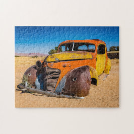 Puzzle Auto viejo y abandonado en Solitaire, Namibia