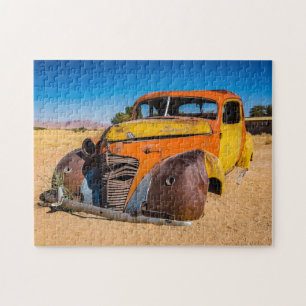 Puzzle Auto viejo y abandonado en Solitaire, Namibia