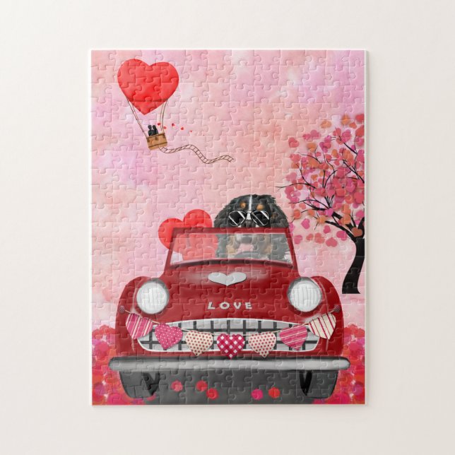 Puzzle Autobús Bernés de Montaña con Corazón Valentine (Vertical)
