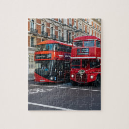 Puzzle Autobuses Rojos de Dos Pisos