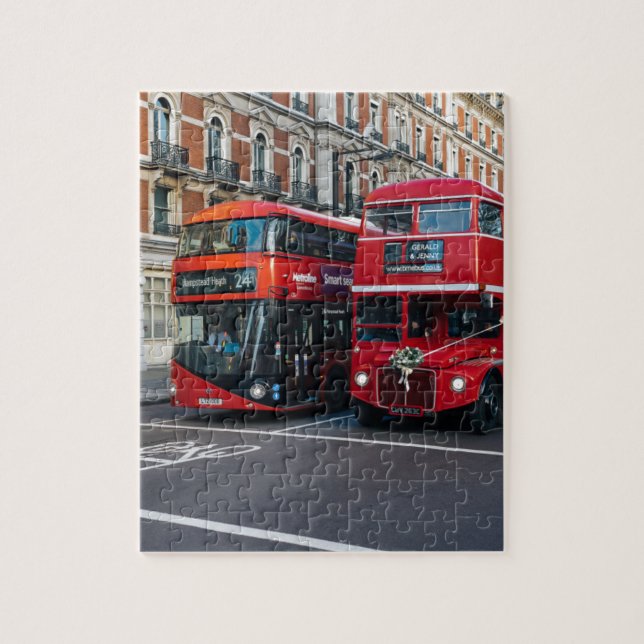 Puzzle Autobuses Rojos de Dos Pisos (Vertical)