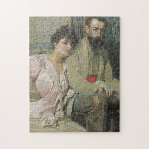 Puzzle Autoretrato con esposa (por Frantisek Kupka)