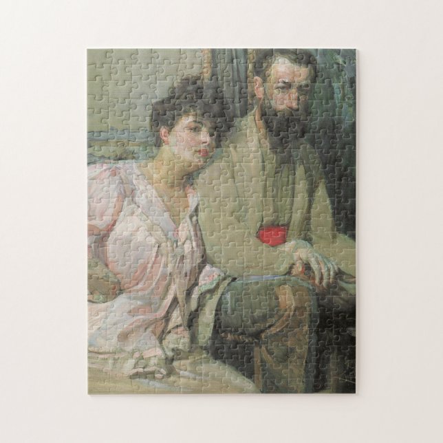 Puzzle Autoretrato con esposa (por Frantisek Kupka) (Vertical)