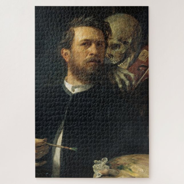 Puzzle Autoretrato con la muerte como ladrón (de Böcklin) (Vertical)