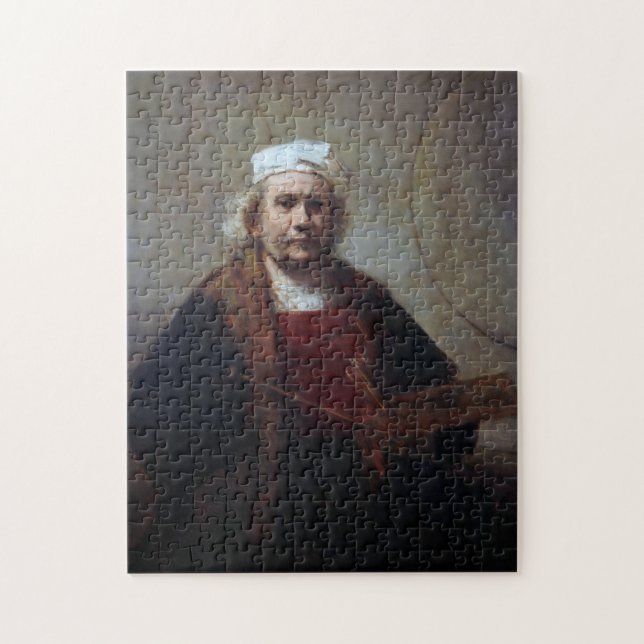 Puzzle Autorretrato con dos círculos, Rembrandt (Vertical)