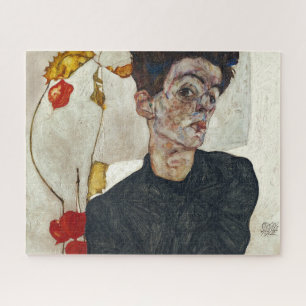 Puzzle Autorretrato con Physalis   Egon Schiele  