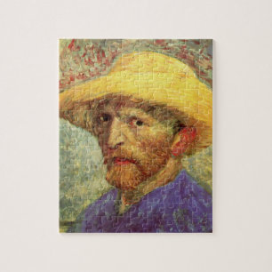 Puzzle Autorretrato de Vincent van Gogh con sombrero de p