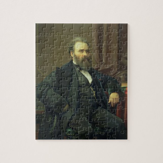 Puzzle Autorretrato del artista, 1869 (aceite en lona) (Vertical)