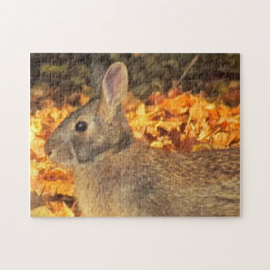 Puzzle Autumn Bunny