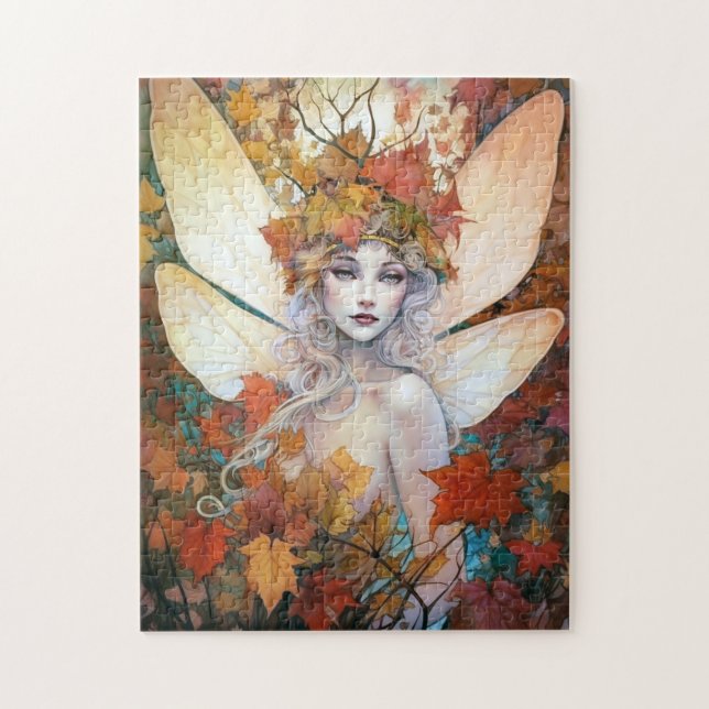 Puzzle Autumn Woodland Fairy Fantasy Art (Vertical)