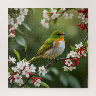 Puzzle Ave encantadora de flores