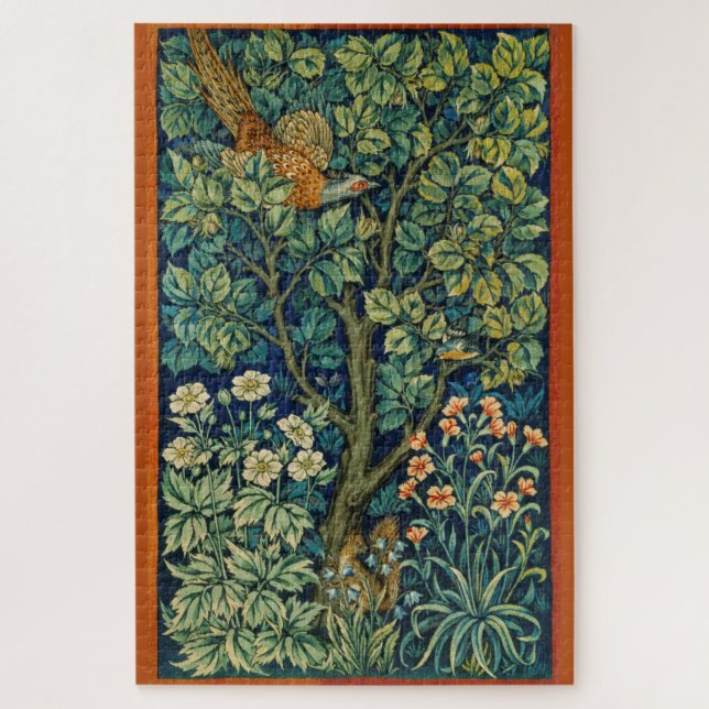 Puzzle Ave faisán en un árbol (por William Morris) (Vertical)
