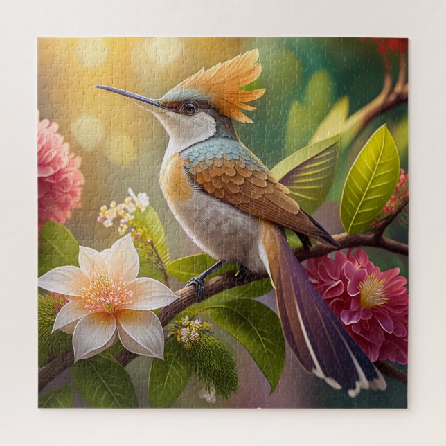 Puzzle Ave Fantasy de Honeyeater con cresta dorada (Vertical)