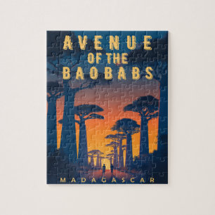 Puzzle Avenida de los baobabs Madagascar - Retro Africano