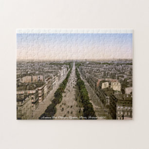 Puzzle Avenida de París de los Campos Elíseos, Francia c1