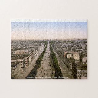 Puzzle Avenida de París de los Campos Elíseos, Francia c1