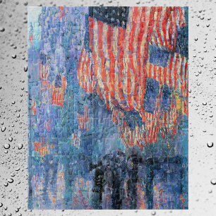Puzzle Avenida en lluvia por Frederick Childe Hassam