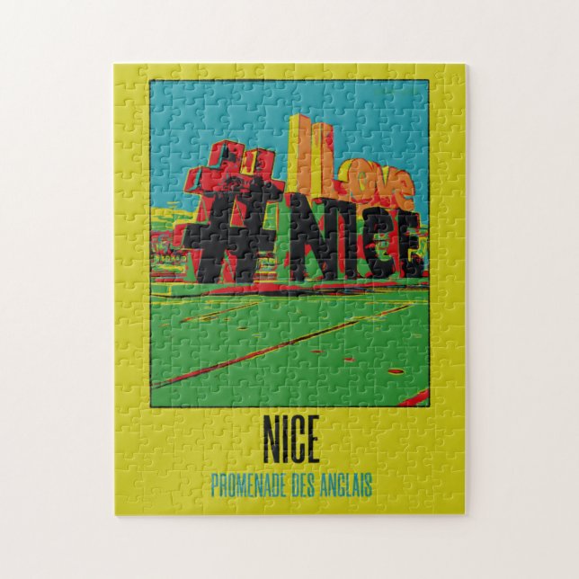Puzzle Avenida Nice France Promenade des Anglais (Vertical)