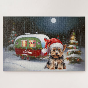 Puzzle Aventura de Navidad en Caravana con Terrier de Yor