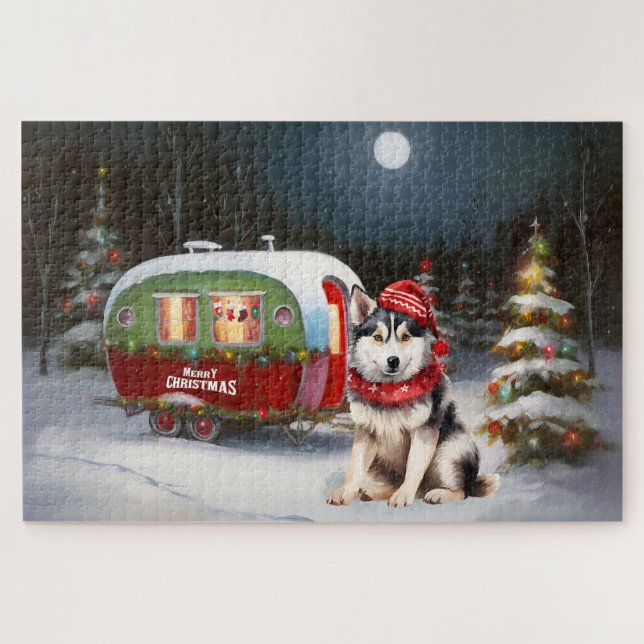 Puzzle Aventura de Navidades de la Husky Caravana Siberia (Horizontal)