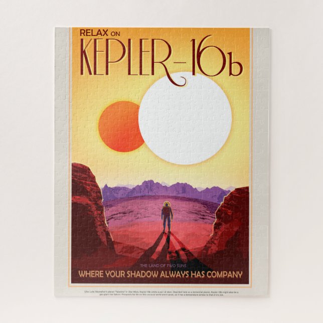 Puzzle Aventura del planeta de destino de viajes espacial (Vertical)