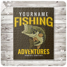 Puzzle Aventuras de Pesca Personalizadas Angler Bass Fish