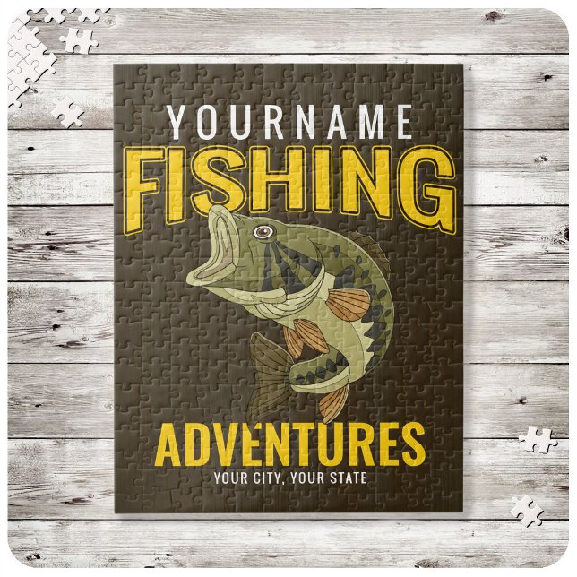 Puzzle Aventuras de pesca personalizadas: pescador de baj (Subido por el creador)