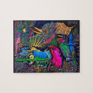 Puzzle Aves Agorero Tropicales Coloridas Arte Marginal Sa