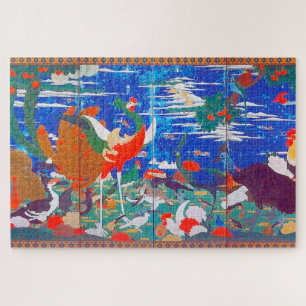 Puzzle Aves, animales y plantas florecientes (izquierda)