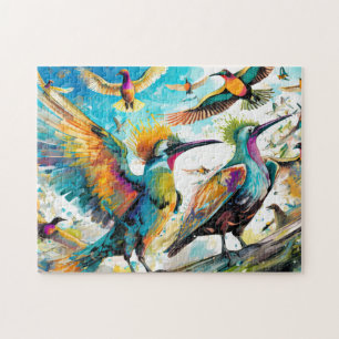 Puzzle Aves Art 1 Fácil Arte Cerebro Rompe Foto Rompecabe