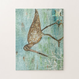 Puzzle Aves Coastal Beach Art Snipe
