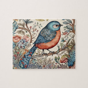 Puzzle Aves de época Diseño de tejidos escandinavos