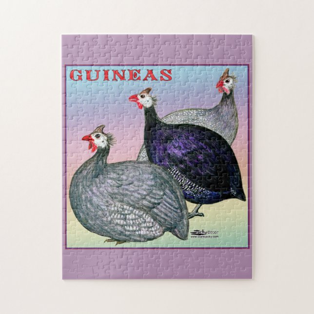 Puzzle Aves de Guinea tres (Vertical)
