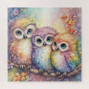Puzzle Aves del Arcoiris Lechuzas 1